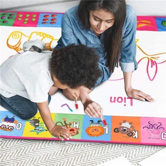 Water Doodle Mat-Kids Painting Writing Doodle Toy Board-Color Doodle Drawing Mat - Picture 6 of 6